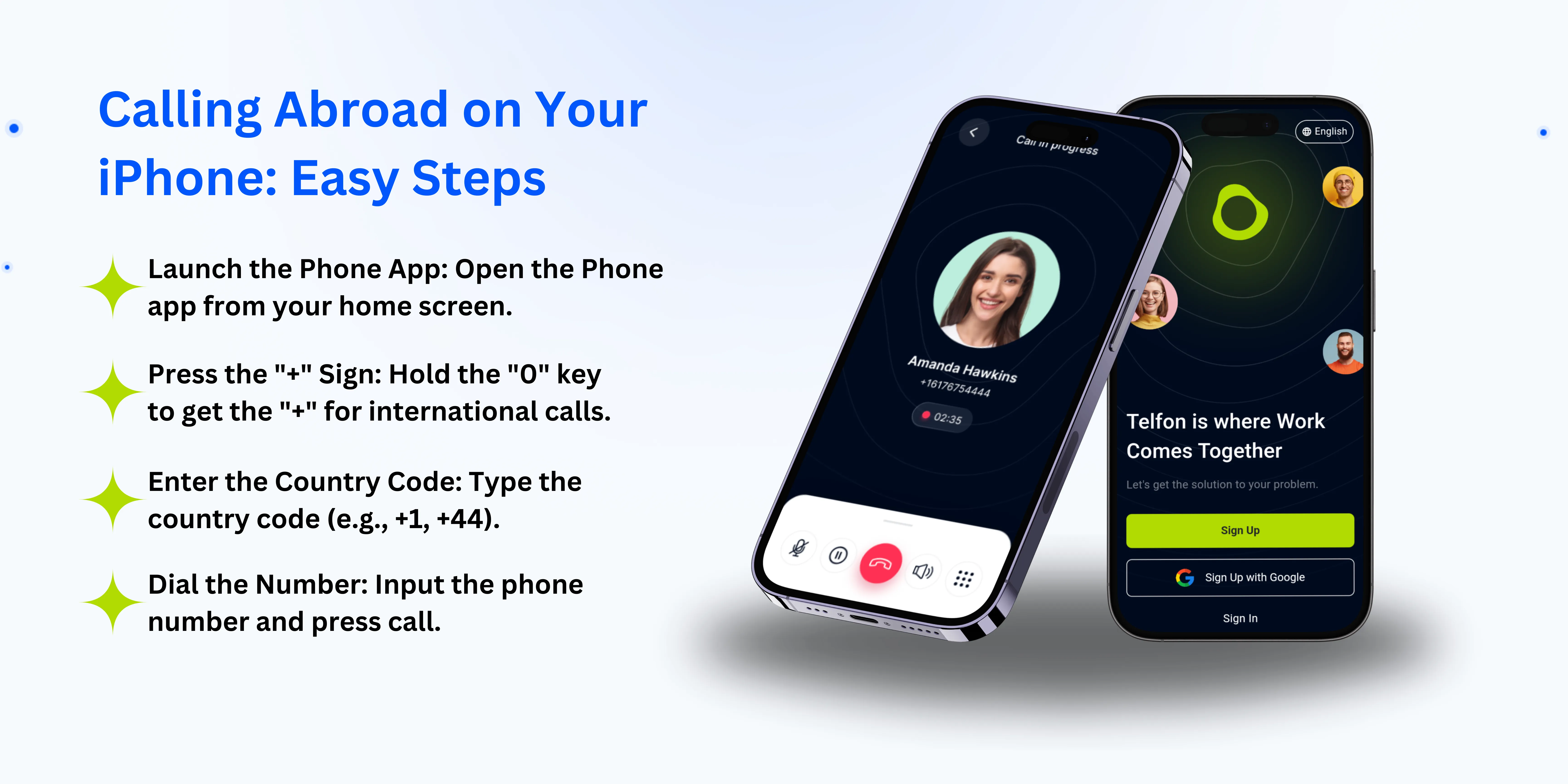 international calls on iphone