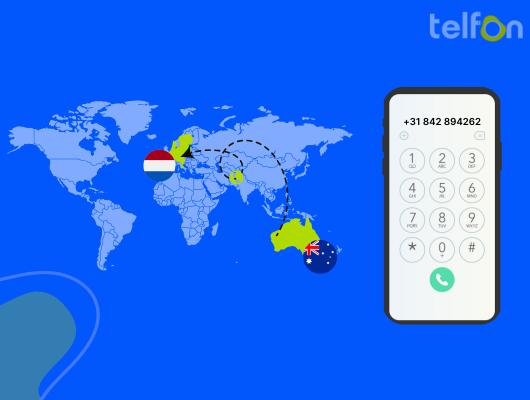 call netherlands from australia