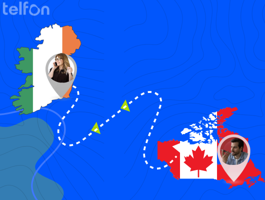 call ireland from canada